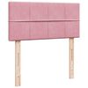 vidaXL Ottoman-Bett mit Matratze Rosa 90x200 cm Samt