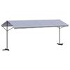 vidaXL Freistehende Markise Blau und Wei&szlig; 600x300 cm Stoff und Stahl