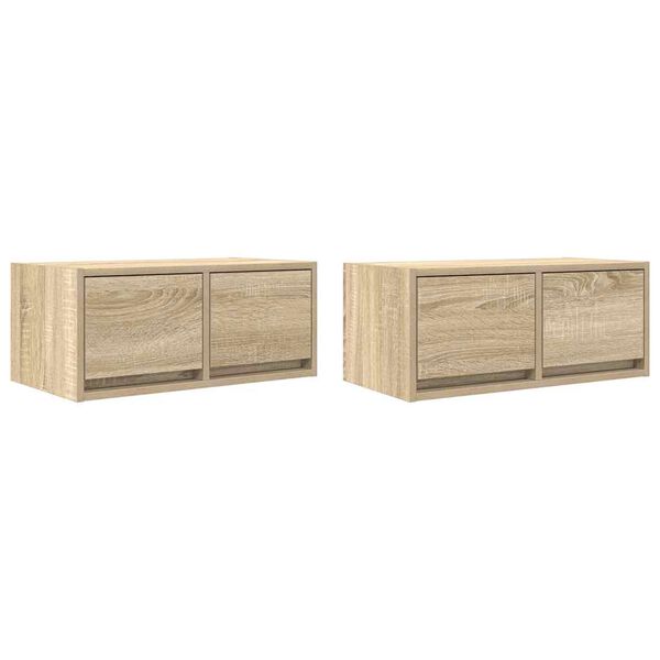 vidaXL TV-Schr&auml;nke 2 Stk. Sonoma-Eiche 60x31x25,5 cm Holzwerkstoff