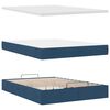 vidaXL Ottoman-Bett mit Matratze Blau 140x200 cm Stoff