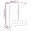vidaXL Wandschrank Grau Sonoma 60x31x70 cm Holzwerkstoff