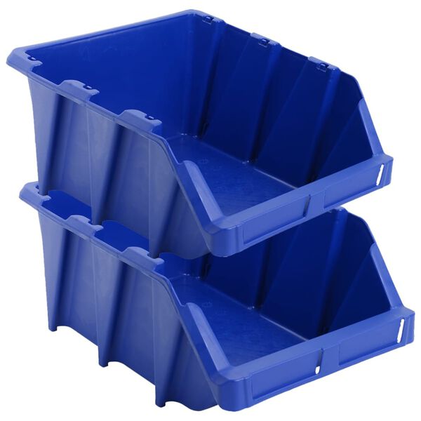 vidaXL Stapelbare Lagerboxen 35 Stk. 218 x 360 x 156 mm Blau