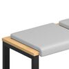 vidaXL Bankkissen 2 pcs Strukturiertes Samt Hellgrau Tiefe 35 cm