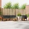 vidaXL Outdoor-Sofagarnitur mit Kissen 7 pcs Natur und Anthrazit