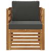 vidaXL Outdoor-Sofagarnitur Massives Akazienholz und Polyester Natur