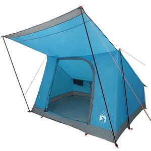 vidaXL Campingzelt mit Dach mit Speicher Blau 282 x 225 x 154 cm Taft