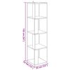 vidaXL Eckregal Altholz-Optik 33x33x132 cm Holzwerkstoff