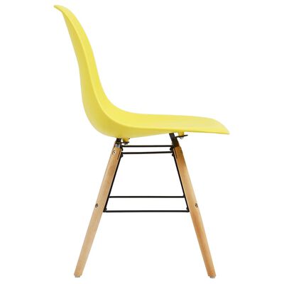 vidaXL Esszimmerstühle 2 Stk. Gelb Kunststoff