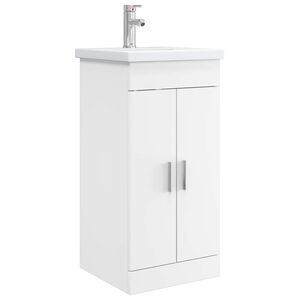 vidaXL Badezimmerschrank mit Waschbecken Wei&szlig; 42 x 40 x 84,5 cm