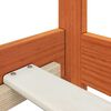 vidaXL Bettrahmen Wachsbraun 90 x 190 cm Massives Kiefernholz