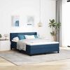 vidaXL Boxspringbett mit Matratze mit Kopfteil Blau 200 x 140 cm Stoff