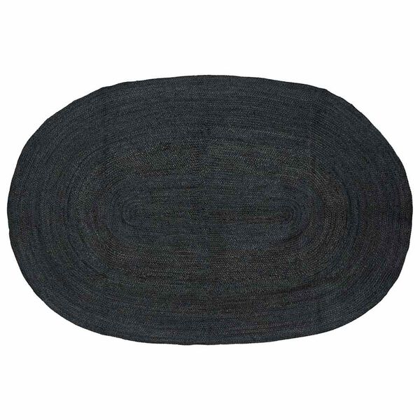 vidaXL Bereichsteppiche Oval Schwarz 152 x 245 cm Jute