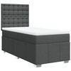 vidaXL Boxspringbett mit Matratze Dunkelgrau 80x200 cm Stoff
