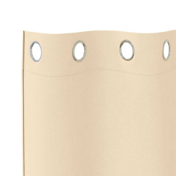 vidaXL Verdunkelungs-Vorh&auml;nge mit Ringen 2 pcs Creme 260 x 140 cm