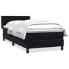 vidaXL Boxspringbett mit Matratze Schwarz 100x220 cm Samt