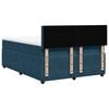 vidaXL Boxspringbett mit Matratze Blau 160x200 cm Samt