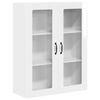 vidaXL Wandglas-Schrank PORTO Hochglanz Wei&szlig; 80 x 31 x 100 cm