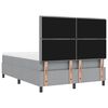 vidaXL Boxspringbett mit Matratze Hellgrau 140 x 200 cm Stoff