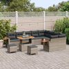 vidaXL Gartensofa-set mit Kissen 12 pcs Grau