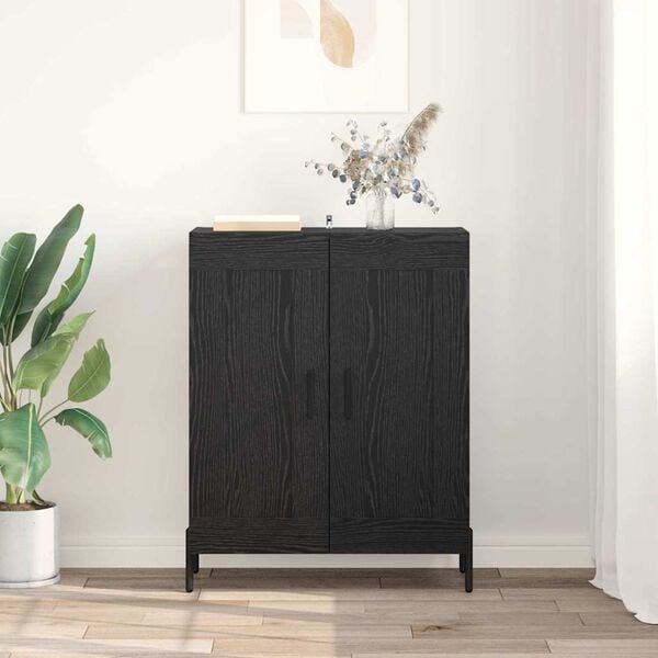vidaXL Sideboard Schwarz Eichen-Optik 69,5 x 34 x 90 cm