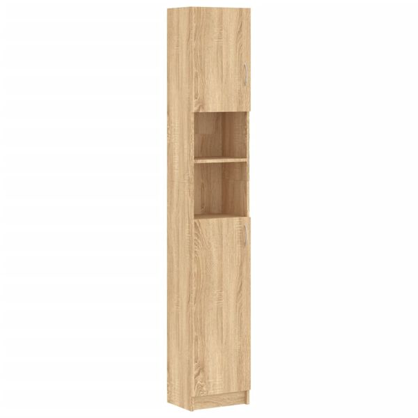 vidaXL Badezimmerschrank Sonoma-Eiche 32x25,5x190 cm Holzwerkstoff