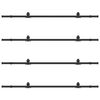 vidaXL Schiebet&uuml;rbeschlag-Set 427 cm Stahl Schwarz