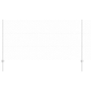 vidaXL Zaun mit Pfosten Silber