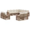 vidaXL Gartensofa-set 11 pcs Beige und Cremewei&szlig; Poly-Rattan