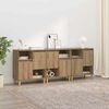 vidaXL Sideboards 3 pcs Artisan-Eiche 60 x 35 x 70 cm Holzwerkstoff