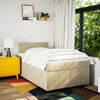 vidaXL Boxspringbett mit Matratze Creme 120x200 cm Stoff