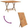 vidaXL Gartentisch Klappbar 110x110x75 cm Massivholz Teak