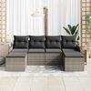 vidaXL Gartensofa-set Grau Poly-Rattan