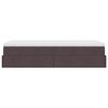 vidaXL Ottoman-Bett mit Matratze Dunkelbraun 90x190 cm Stoff