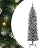 vidaXL K&uuml;nstlicher schlanker Weihnachtsbaum Gr&uuml;n und Wei&szlig; 180 cm