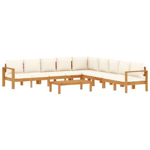 vidaXL 6-tlg. Garten-Sofagarnitur mit Kissen Massivholz Akazie
