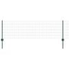 vidaXL Euro-Zaun mit Pfosten 25 x 0,6 m PVC-beschichteter Stahl Gr&uuml;n