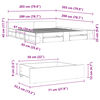 vidaXL Bettgestell mit Schubladen Schwarz 200x200 cm Holzwerkstoff
