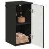 vidaXL Badezimmerschrank Wandmontiert Schwarz 30 x 31,5 x 61 cm