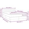 vidaXL Boxspringbett mit Matratze & LED Rosa 140x220 cm Samt