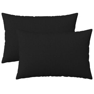 vidaXL Kissenbezug 2 pcs HEERLEN Schwarz 30 x 50 cm