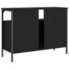 vidaXL Waschbeckenunterschrank Schwarz 80x30x60 cm Holzwerkstoff