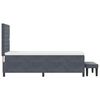 vidaXL Boxspringbett mit Matratze Dunkelgrau 90 x 200 cm Samt