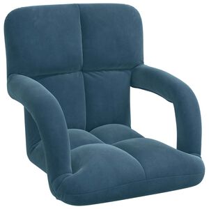 vidaXL Bodenstuhl Blau 58 x 62 x 58 cm Samt