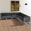 vidaXL 7-tlg. Garten-Lounge-Set mit Kissen Kiefer Massivholz