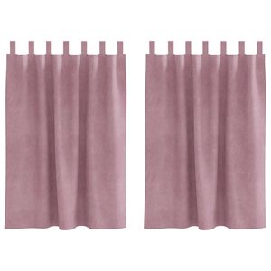 vidaXL Vorh&auml;nge 2 stk. Dunkelrosa 140 x 140 cm Samt