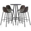 vidaXL 5-tlg. Bar-Set Stoff Dunkelgrau