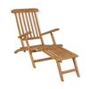 vidaXL Liegestuhl mit Fu&szlig;teil Teak