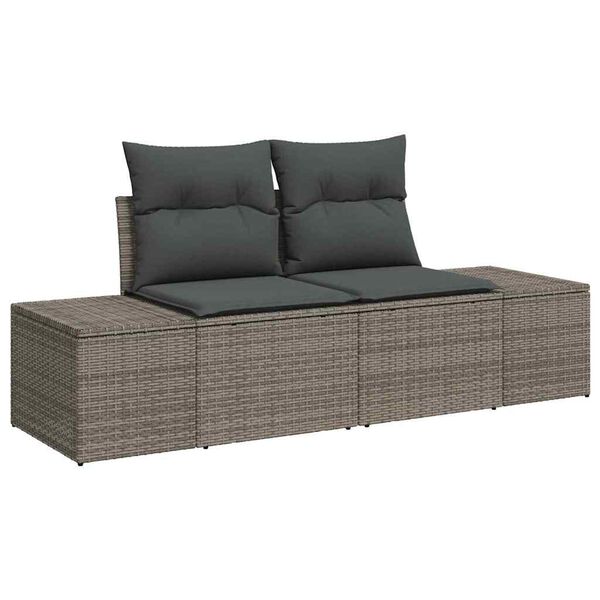 vidaXL Sofa Set mit Kissen 5 pcs Poly-Rattan