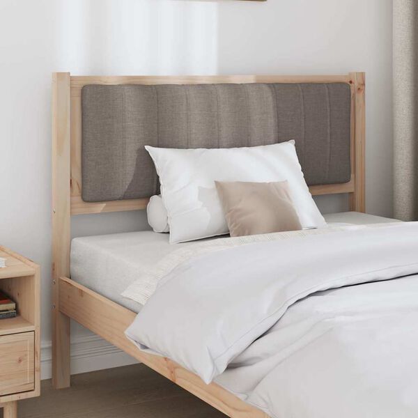 vidaXL Gepolstertes Kopfteil Braun 100 cm Massives Kiefernholz