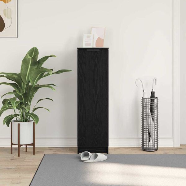 vidaXL Schuhschrank Schwarze Eiche 29.5 x 35 x 101 cm Holzwerkstoff